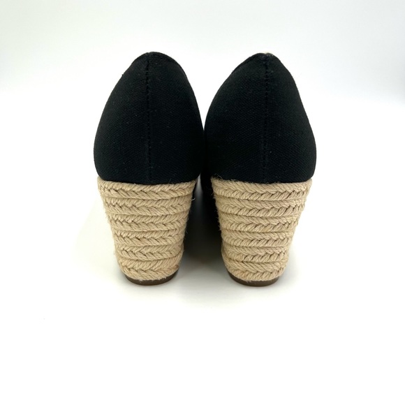 Bandolino Women's Nuri Black Fabric Espadrille Open Toe Wedges Sandals Shoes 6 - Picture 6 of 12